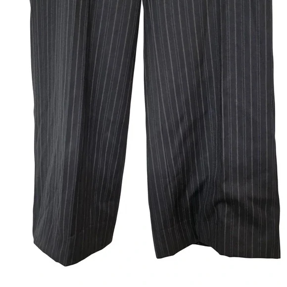 Vintage Y2K Signature by Larry Levine Grey Blue Pinstripe 3 Piece Suit Womens 12 - Picture 15 of 16